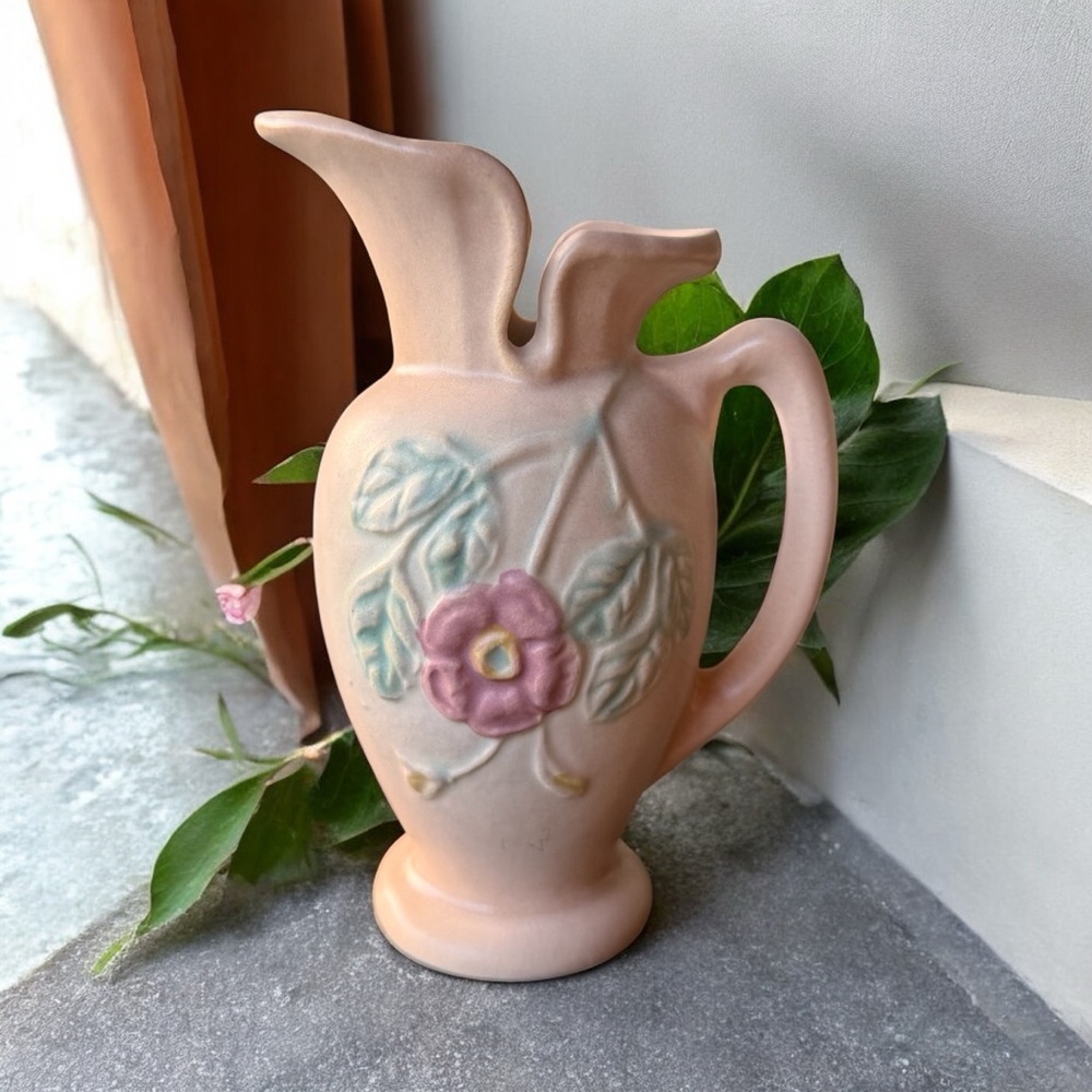 Vintage Flower Mini Pitcher/creamer made by Hull Pottery USA from the 1950s